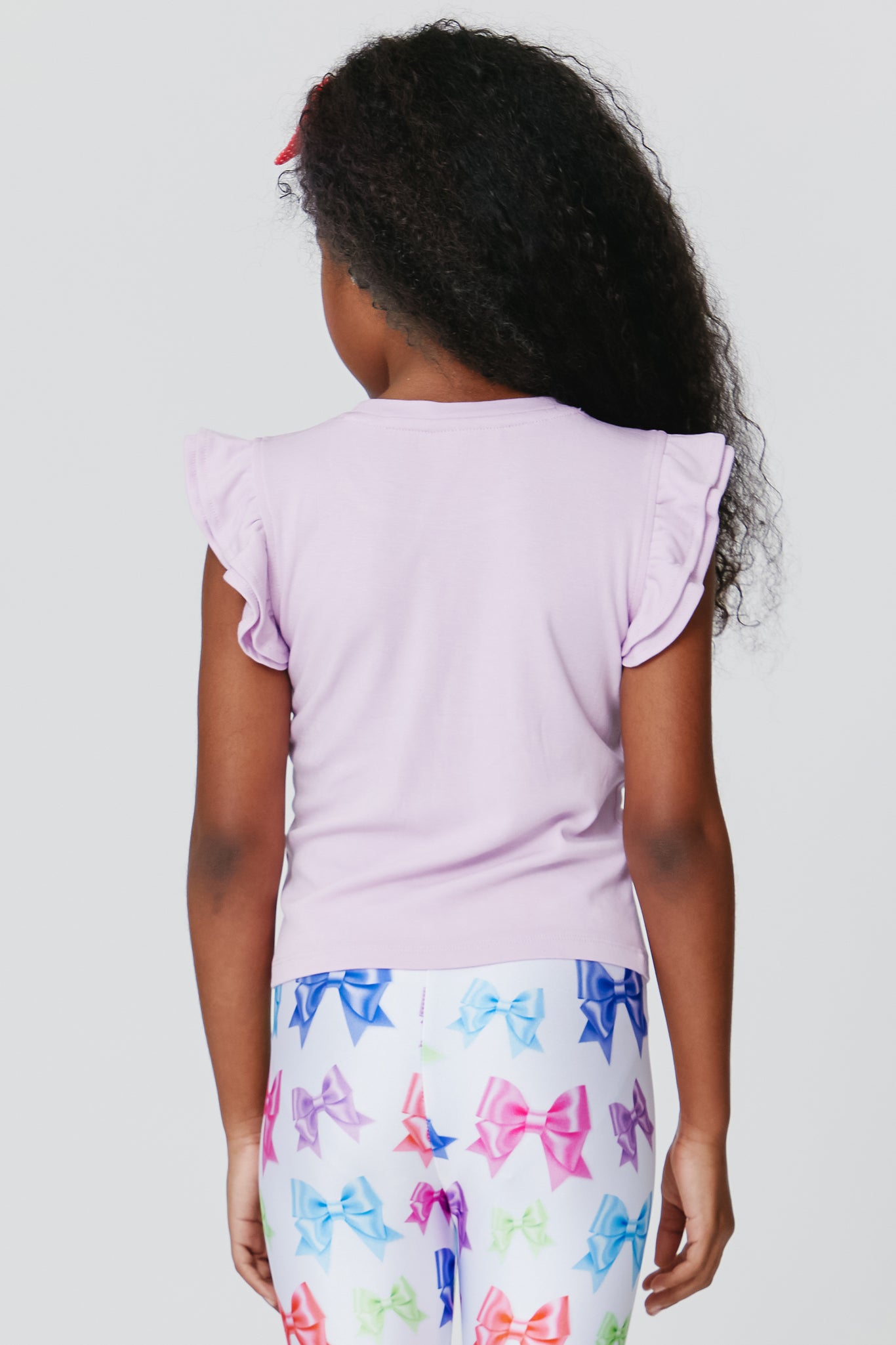 Kids Ruffle Sleeve Crop Tee in Lilac – Terez.com