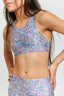 Girls Sports Bra in Classic Rainbow Glitter