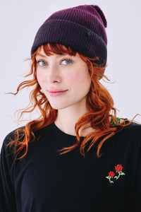 Terez X Jocelyn Foil Hat in Black Raspberry