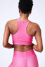 Hi-Shine Sports Bra in Melon Racing Check