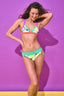 Mid Rise Bikini Bottom in Lemon Spritz and Spring Green