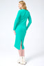 Long Sleeve Rib Dress in Jade