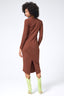 Long Sleeve Rib Dress in Cafe