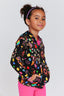 Kids Oversized Zip Hoodie in Candy Spill on Black