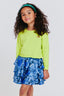 Kids Raw Hem Cropped Crew in Pepperoncini