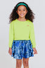 Kids Raw Hem Cropped Crew in Pepperoncini