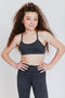 Kids TLC Y-Back Bralette in Dark Heathered Gray –