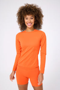 Action Corset Long Sleeve Top in Hazard