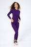 Action Corset Long Sleeve Top in Midnight Purple