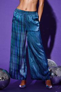 Silk Pant in Jewel Stripe