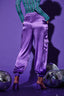 Silk Cargo Jogger in Electric Purple