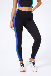 TLC Side Stripe Colorblock Legging in Jewel Colorblock