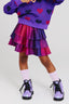 Girls Hi-Shine Tiered Skirt in Jewel Glitter