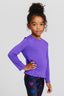 Kids Lettuce Edge Long Sleeve Crop Tee in Labyrinth