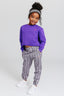 Toddler Raw Hem Cropped Crew in Labyrinth