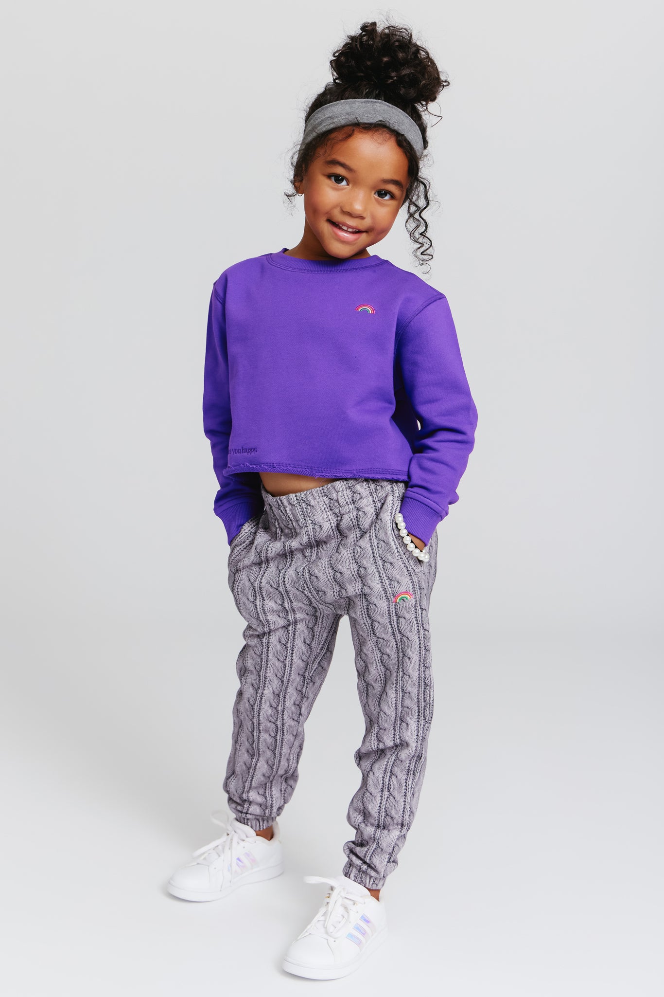 Kids Raw Hem Cropped Crew in Labyrinth – Terez.com