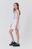 Girls Tennis Dress in White Butterflies