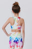 Girls Sports Bra in Rainbow Ice Dye