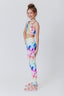 Girls Leggings in Rainbow Ice Dye