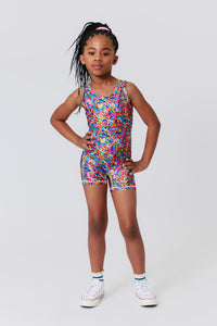 Girls Leotard in Rainbow Sprinkles