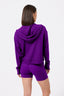 Rib Crop Hoodie in Acai