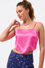 Silky Scarf Tank in Terez Pink