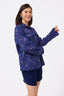 Twill Shirt Jacket in Midnight Butterflies