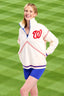 Nationals Quarter Zip with Baseball Stitch