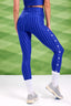 Dodgers TLC Leggings in Electric Blue Chalk Stripe