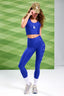 Dodgers TLC Crop Top in Electric Blue Chalk Stripe