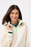 Colorblock Quarter Zip Sweatshirt in Sugar Swizzle