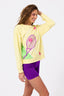 Graphic Crewneck in Lemon Sorbet Tennis