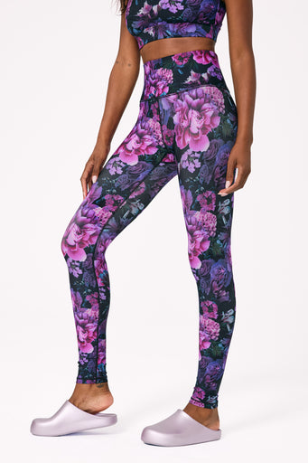 DuoKnit Leggings in Floral Noir