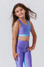 Girls Hi-Shine Sports Bra in Unicorn Glitter