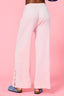 Rib Wide Leg Pant in Rose