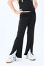 Girls Rib Split Flare Pant in Black