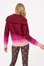 Ombre Quarter Zip Sweater in Bordeaux