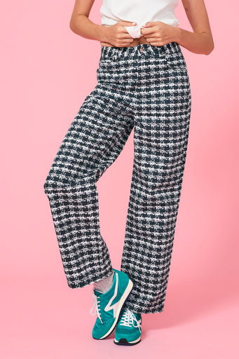 Twill Pant in Houndstooth