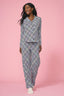 Pajama Set in Rainbow Stripe Houndstooth