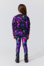 Girls Hi-Shine Leggings in Floral Noir