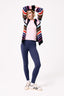 Full Zip Sweater in Bright Stripe