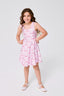 Girls Hi-Shine Skater Dress in Pink Bows