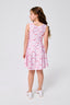 Girls Hi-Shine Skater Dress in Pink Bows