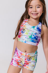 Girls Hi-Shine Sports Bra in Camp Beads