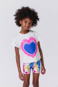 Girls Baby Tee in Starburst Heart