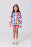 Girls Oversized Zip Hoodie in Camp Beads