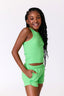 Girls Rib Tank in Tropic Green