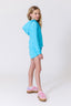 Girls Rib Hoodie in Cloud Blue