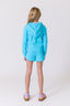 Girls Rib Hoodie in Cloud Blue