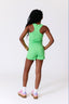 Girls Rib Shorts in Tropic Green